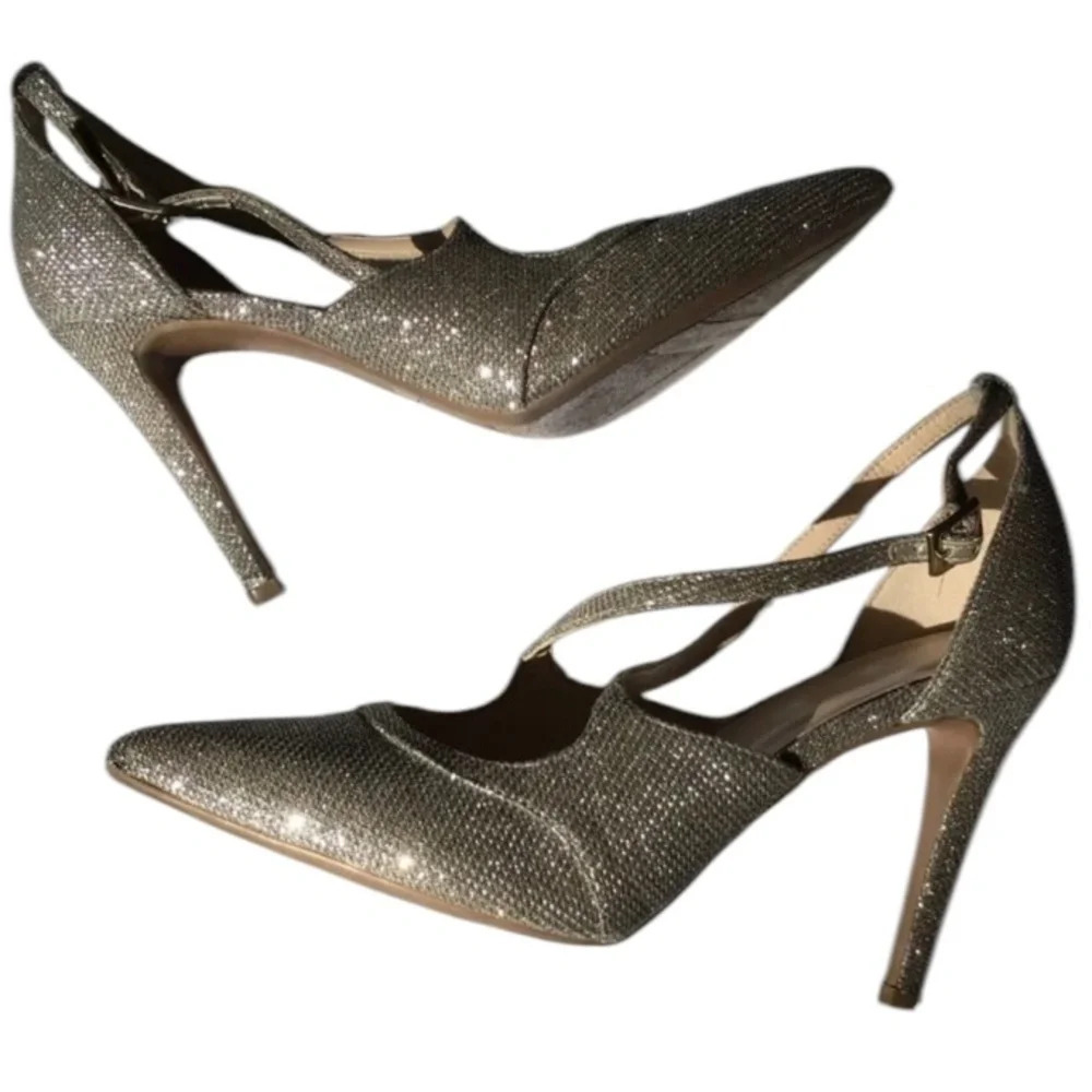 Marc Fisher Kaylane sparkly heels event evening holiday Size 9 - Picture 7 of 9
